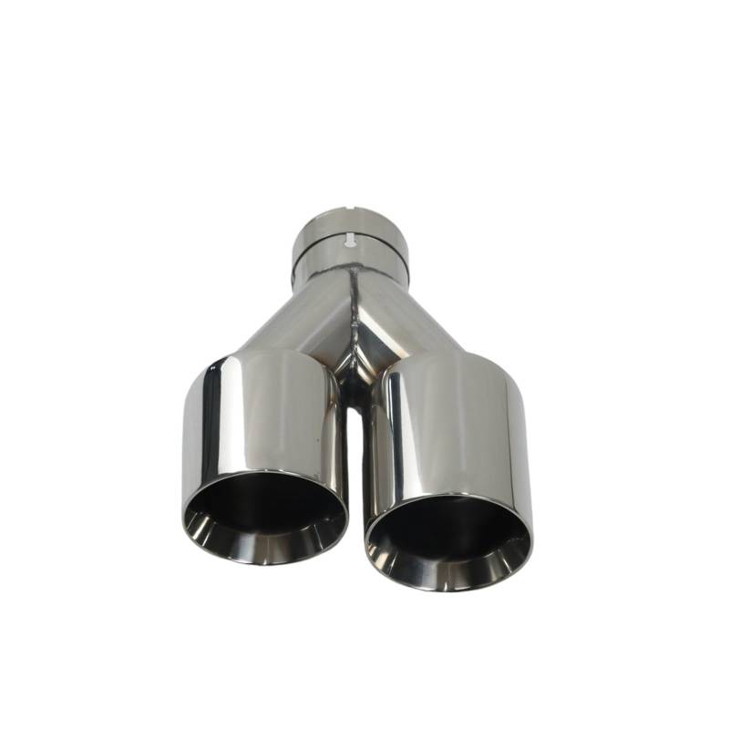 Auspuffblende Auspuffspitze Auto Ändern Doppel Outlet Auspuffrohr Düse Dekoration Endrohre Schalldämpfer Endrohr(Left In60-Out 101mm) von CQRBNE