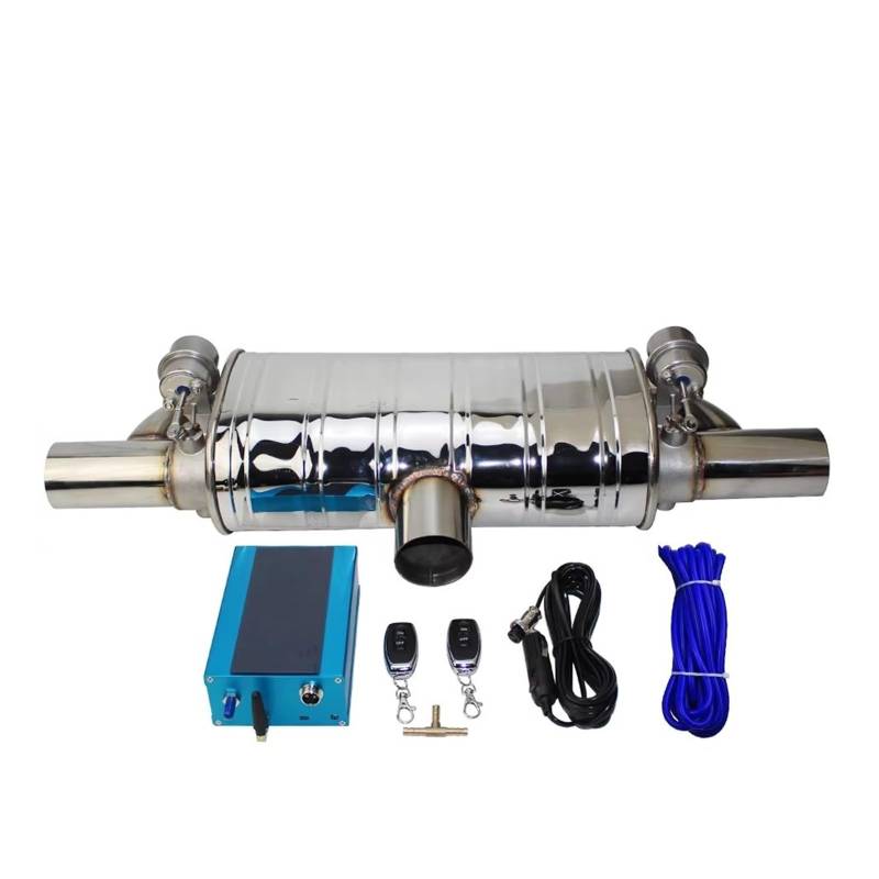 Auspuffblende Auto-Auspuffrohr-Vakuumpumpe Variable Ventilschalldämpfer Fernbedienung Universelle T-Form Eins Rein Zwei Raus 63 Mm Endrohr(Vacuum pump 76MM) von CQRBNE