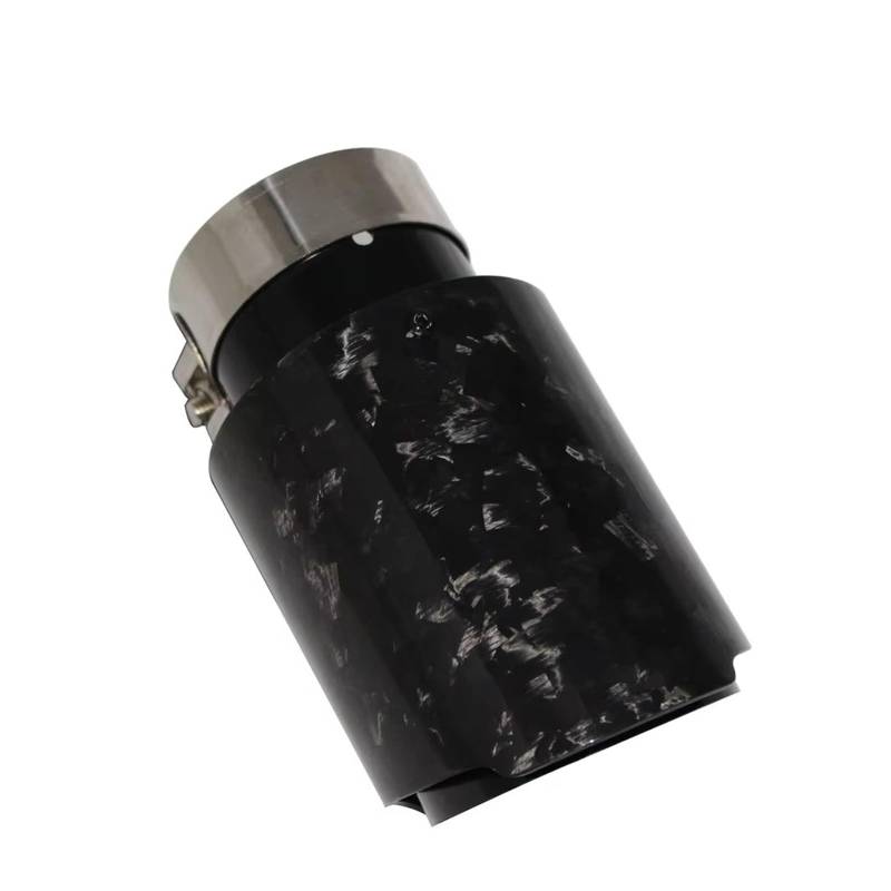 Auspuffblende Auto Glänzend Verstreut Muster Carbon Fiber Schalldämpfer Spitze Auspuffanlage Rohr Schalldämpfer Düse Universal Endrohr(60mm-89mm) von CQRBNE