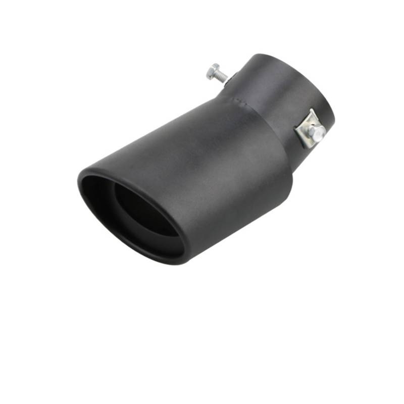 Auspuffblende Auto Herzform Stil Auto 2,5 Zoll Edelstahl Silber Bunte Auspuffspitzen Schalldämpfer Endrohr Endrohr(Black bent) von CQRBNE