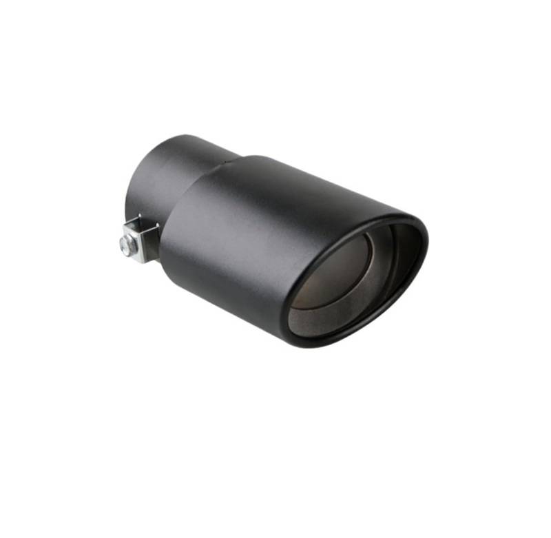 Auspuffblende Auto Herzform Stil Auto 2,5 Zoll Edelstahl Silber Bunte Auspuffspitzen Schalldämpfer Endrohr Endrohr(Black straight) von CQRBNE