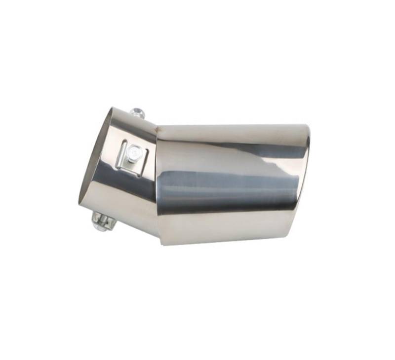 Auspuffblende Auto Herzform Stil Auto 2,5 Zoll Edelstahl Silber Bunte Auspuffspitzen Schalldämpfer Endrohr Endrohr(Silver bent A) von CQRBNE