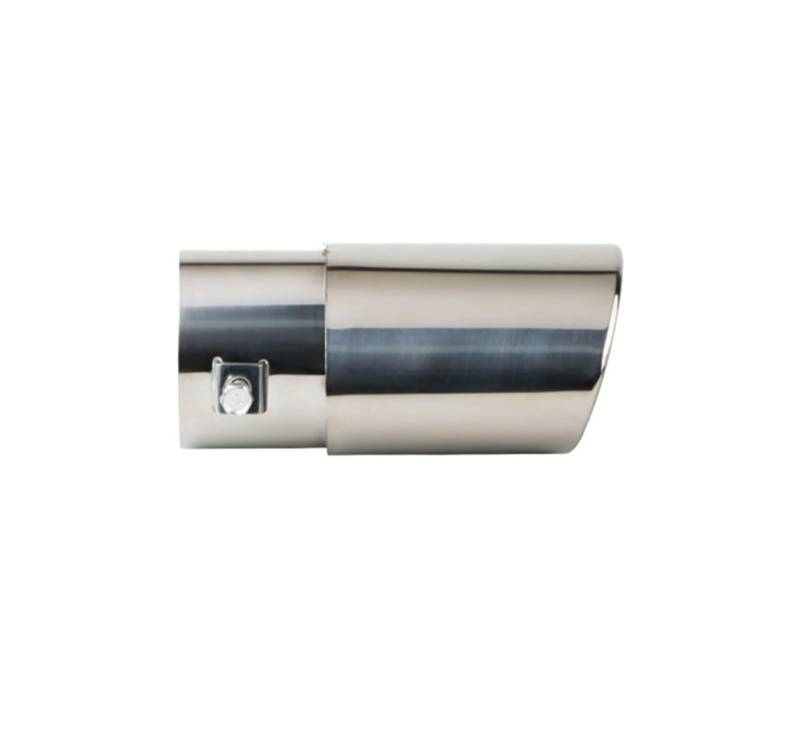 Auspuffblende Auto Herzform Stil Auto 2,5 Zoll Edelstahl Silber Bunte Auspuffspitzen Schalldämpfer Endrohr Endrohr(Silver straight) von CQRBNE