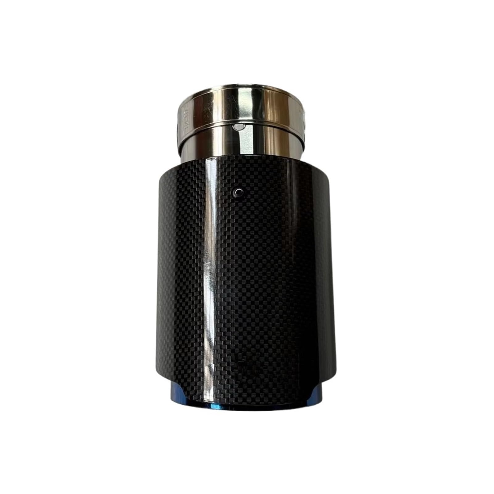 Auspuffblende Einzelne Auto-Auspuffspitze Blau Edelstahl Rohr Auspuffanlage Schalldämpfer Endrohr Universal 1 Stück Endrohr(70MM IN 101MM OUT) von CQRBNE