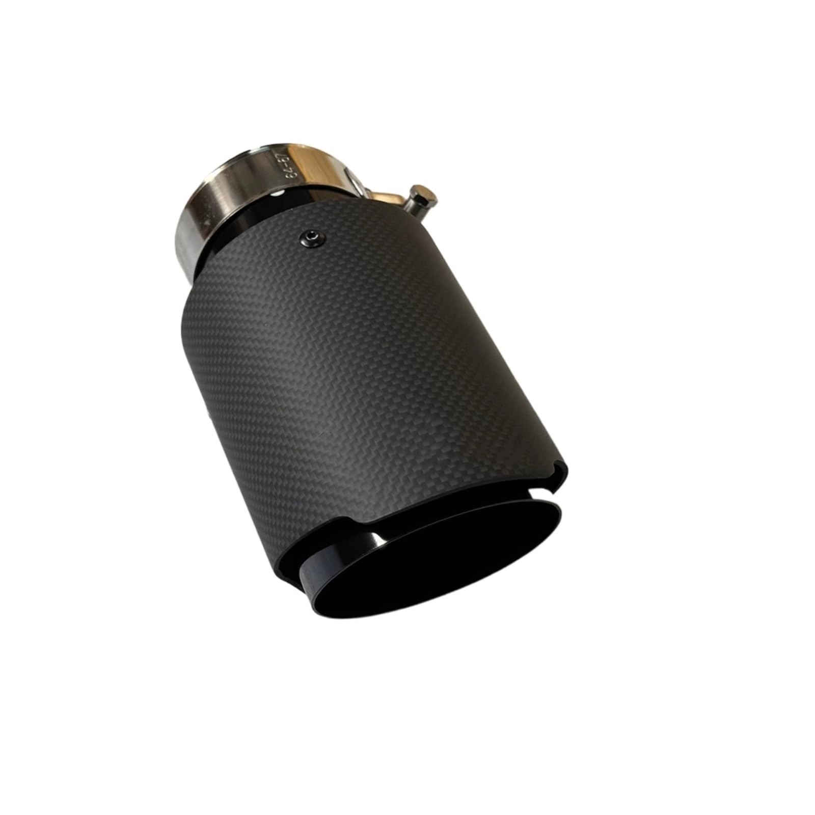 Auspuffblende Einzelne Auto-Auspuffspitzen Edelstahlrohr Matt Carbon Fiber Tail End Schalldämpfer Endrohr Für Universal 1 Stück Endrohr(57MM IN 101MM OUT) von CQRBNE