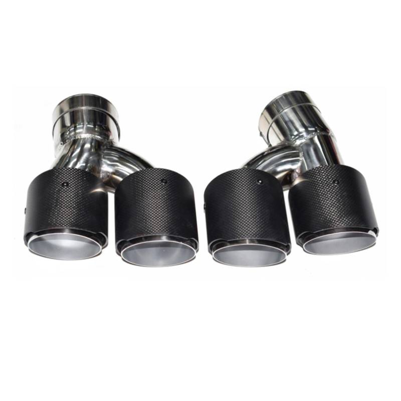 Auspuffblende Für 5 Series G30 G31 Endrohr-Auspuffrohrmodifikation Mit Vier Carbonfaser-Schalldämpferspitzendüsen-Auspuffköpfen Endrohr(A) von CQRBNE