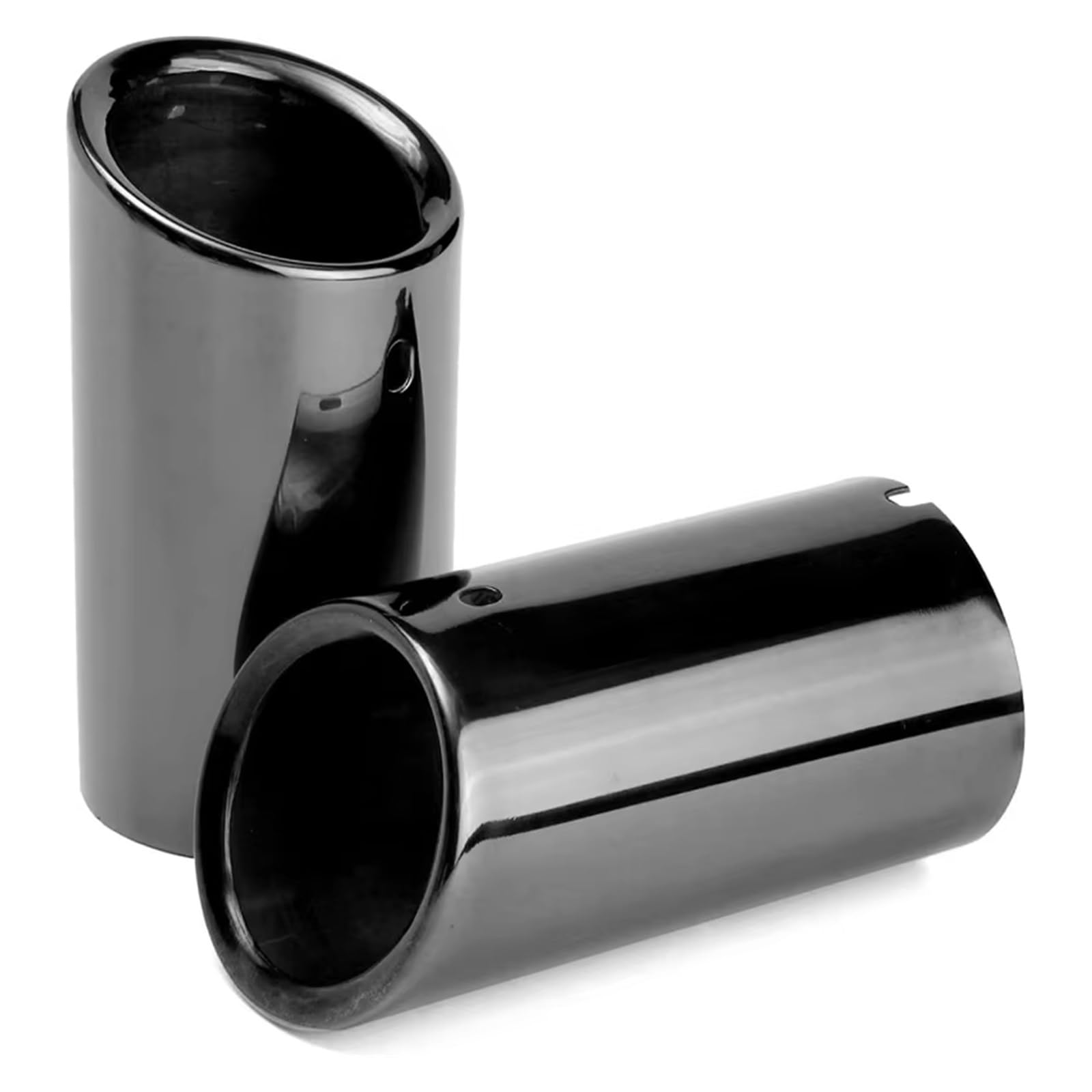Auspuffblende Für A1 A3 A4 A6 Q3 Q5 Q7 Edelstahl Auto Auspuffblende Endrohrblende 2-teilige Auspuffschalldämpferspitzen Endrohr(Black A) von CQRBNE