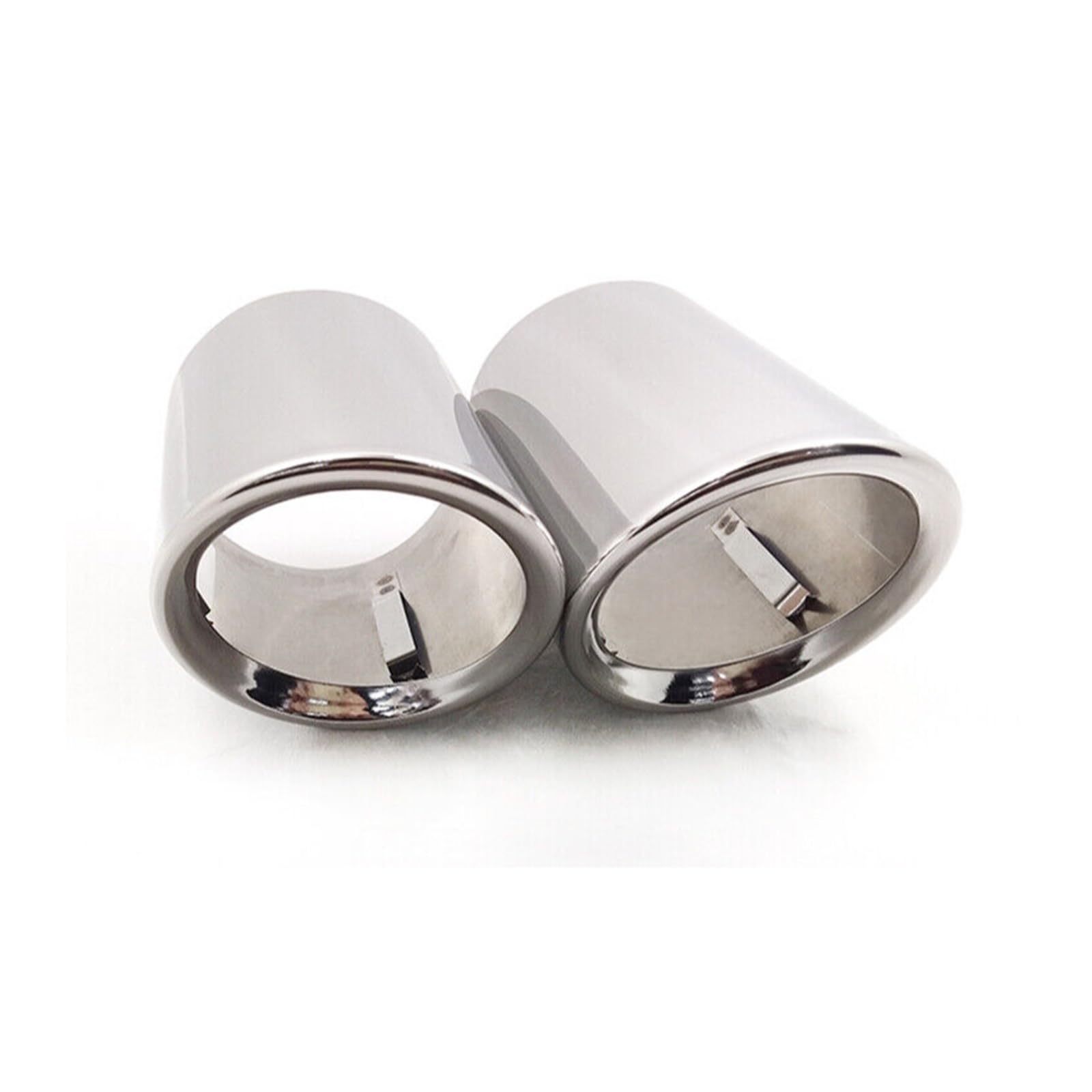 Auspuffblende Für A1 A3 A4 A6 Q3 Q5 Q7 Edelstahl Auto Auspuffblende Endrohrblende 2-teilige Auspuffschalldämpferspitzen Endrohr(Silver A) von CQRBNE