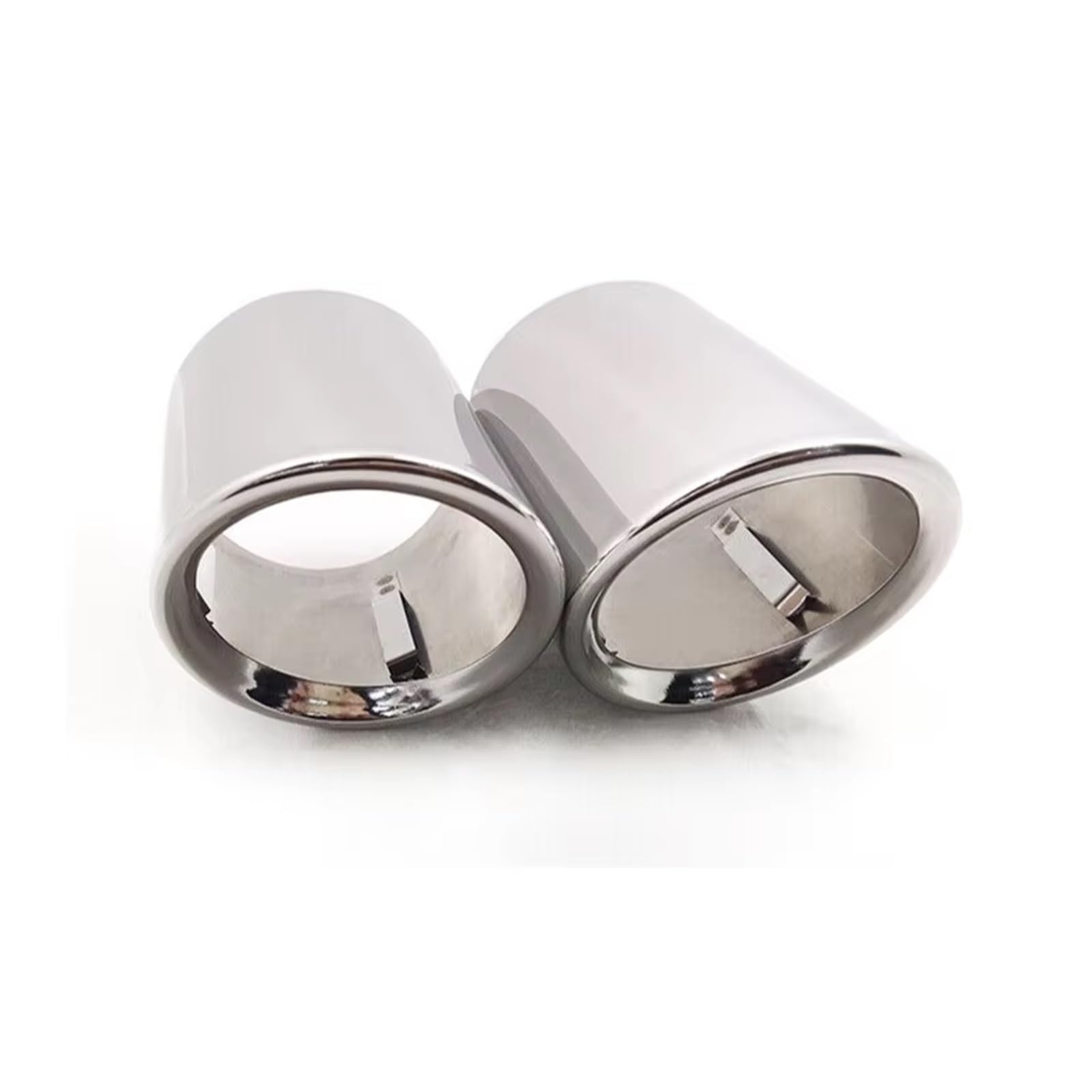 Auspuffblende Für A1 A3 A4 A6 Q3 Q5 Q7 Edelstahl Auto Auspuffblende Endrohrblende 2-teilige Auspuffschalldämpferspitzen Endrohr(Silver C) von CQRBNE
