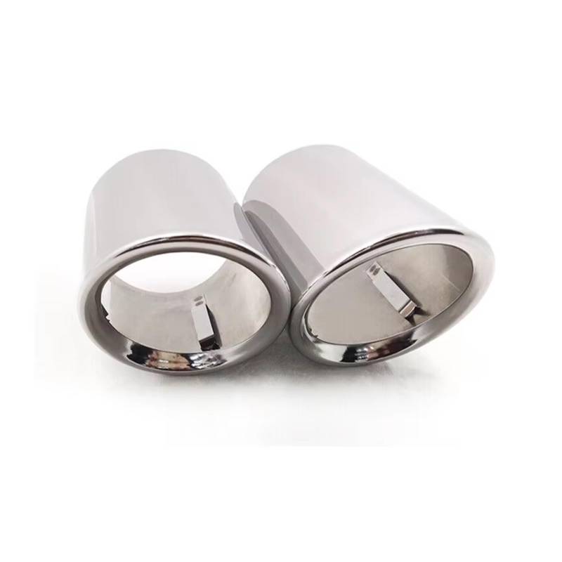Auspuffblende Für A1 A3 A4 A6 Q3 Q5 Q7 Edelstahl Auto Auspuffblende Endrohrblende 2-teilige Auspuffschalldämpferspitzen Endrohr(Silver C) von CQRBNE