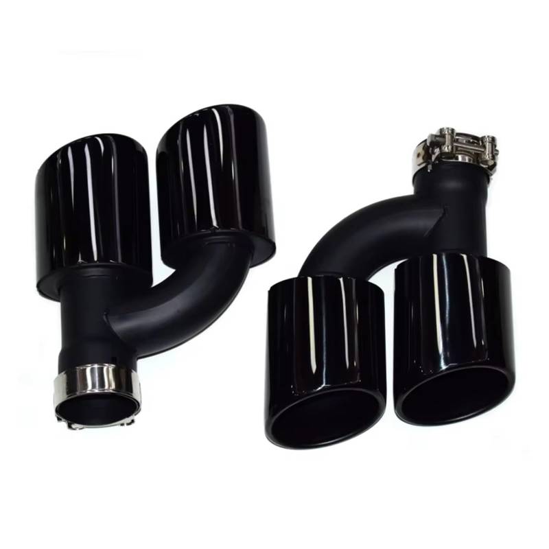 Auspuffblende Für A4 A5 A6 A7 Bis S4 S5 S6 S7 Schwarze Schalldämpferspitze 60mm Düse 2-teiliges Dual Out Auto-Hinteres Auspuffrohr Endrohr(Schwarz) von CQRBNE