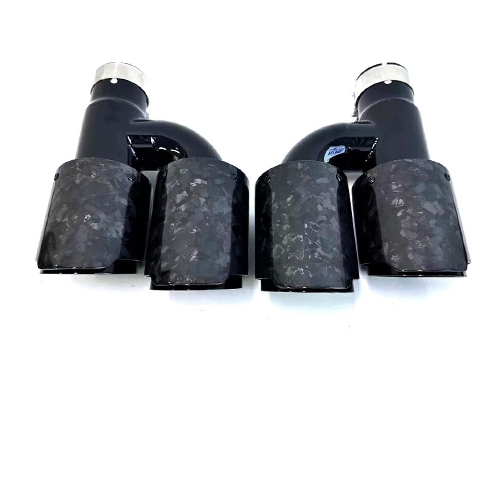 Auspuffblende Für A4 A5 A6 A7 Carbon Fiber Quad Endrohr Auspuff Retrofit S4 S5 S6 S7 Edelstahl Schwarz Schalldämpfer Spitze Düse Endrohr(Carbon fiber B) von CQRBNE