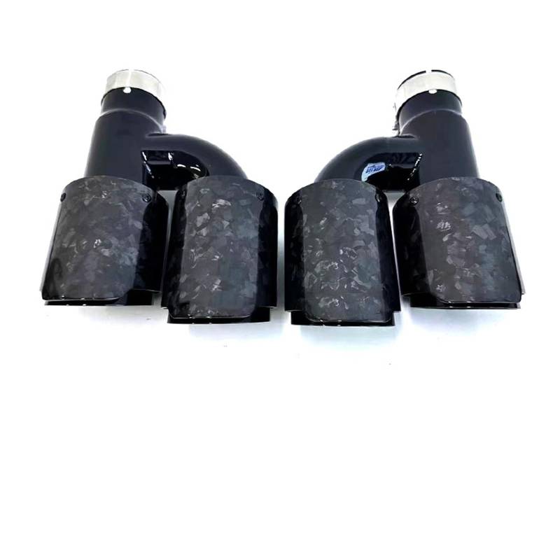 Auspuffblende Für A4 A5 A6 A7 Carbon Fiber Quad Endrohr Auspuff Retrofit S4 S5 S6 S7 Edelstahl Schwarz Schalldämpfer Spitze Düse Endrohr(Carbon fiber B) von CQRBNE