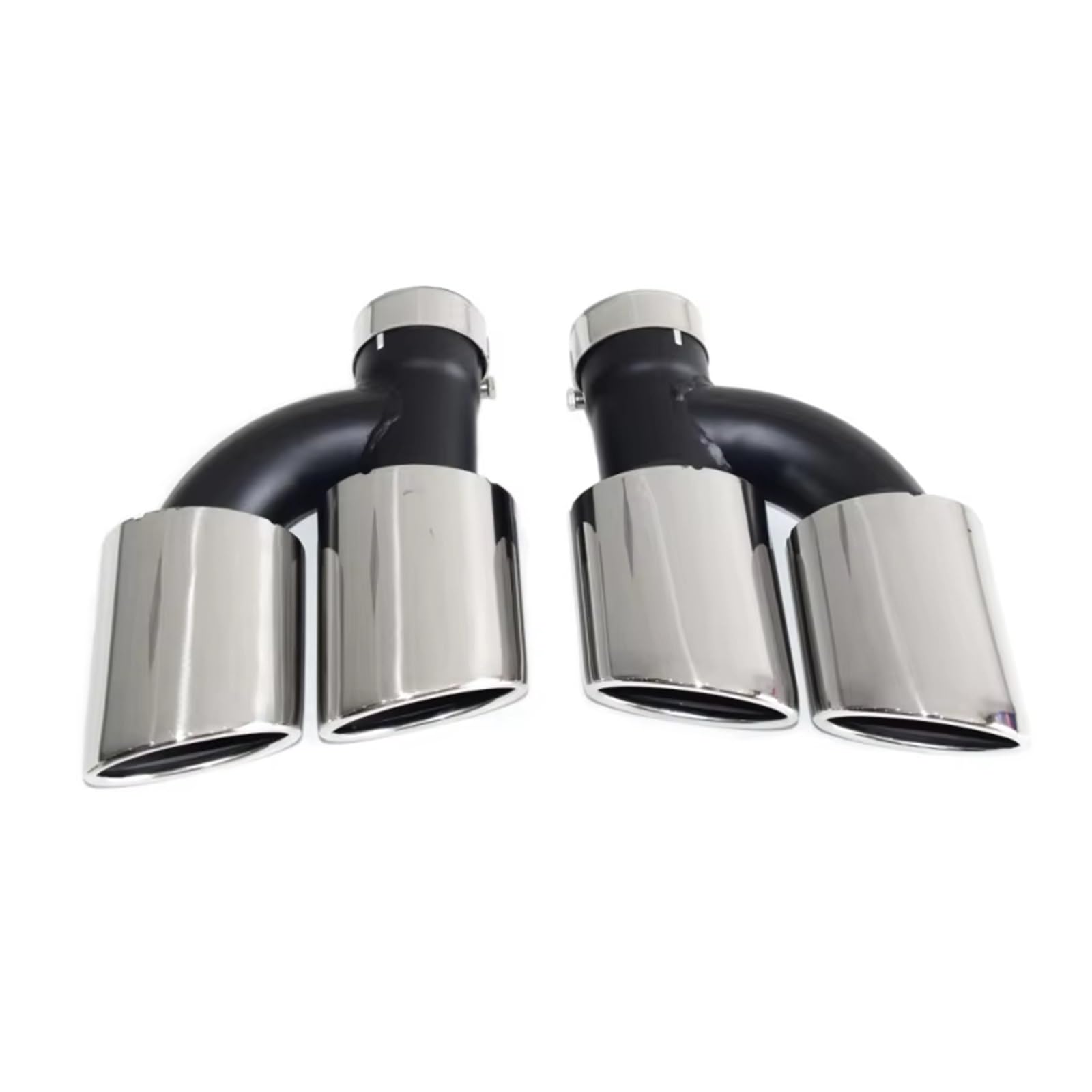 Auspuffblende Für A4 A5 A6 A7 Rohränderung S4 S5 S6 S7 Quad-Endrohr Schwarz Schalldämpferspitze Auspuffkopf Endrohr(Silber) von CQRBNE