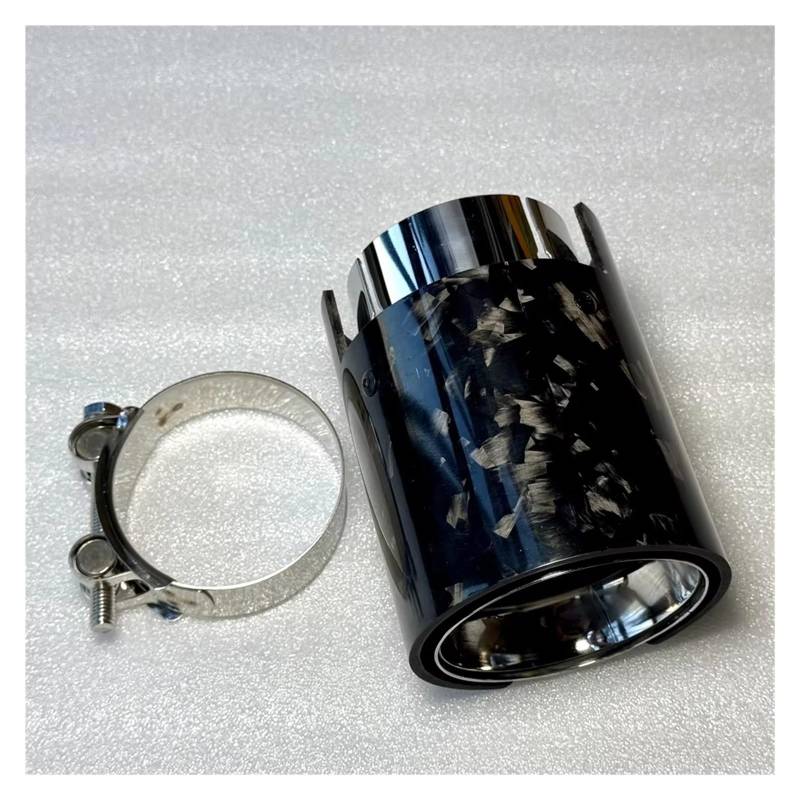 Auspuffblende Für Alle Autos Für F87 F80 F82 F83 F90 Schalldämpferspitzen 1 Stück Glänzend Geschmiedetes Carbon M2 M3 M4 M5 Auspuffspitzendüsen Endrohr(ID 70MM-OD 80MM) von CQRBNE