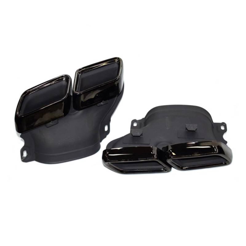 Auspuffblende Für Benz C63 W205 C200 C300 C260 C180 15-18 Jahre Carbon Fiber Für AMG Auspuff Tipps Schalldämpfer Rohr Endrohr(Schwarz) von CQRBNE