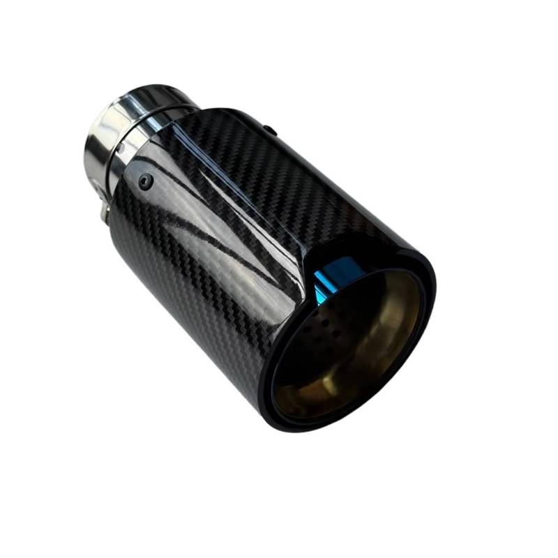 Auspuffblende Für E46 E90 E60 1 Stück Auspuff Tipp Endrohr Schalldämpfer Autos Glänzend Carbon Fiber Blau Edelstahl Auto Werkzeug Endrohr(ID 86MM-OD 93MM) von CQRBNE