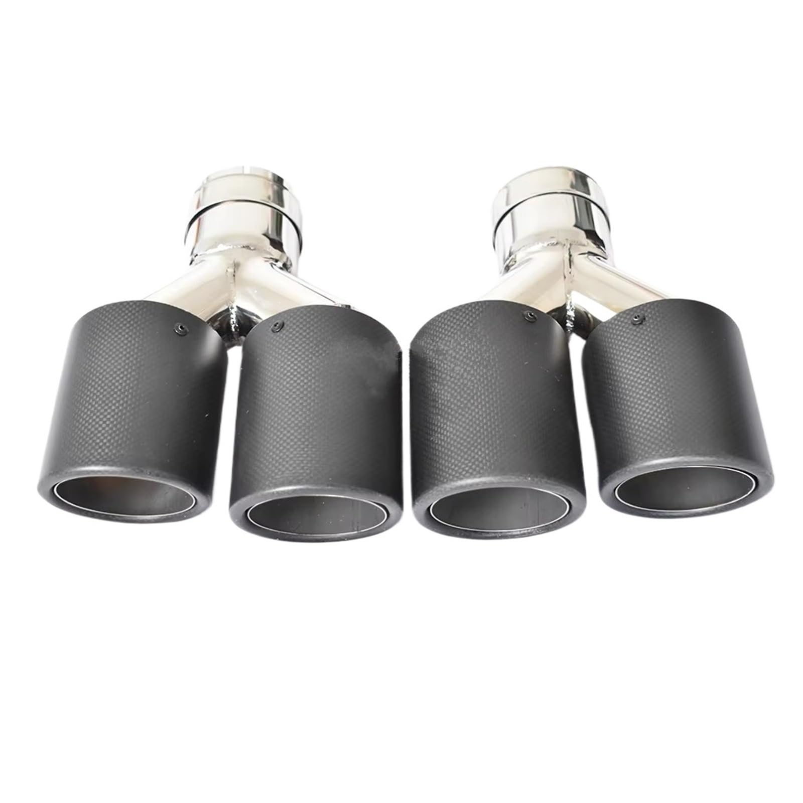 Auspuffblende Für E90 2-teiliges Universal-Dual-Matt-Curly-Carbon-Faser-Auspuffrohr Aus Edelstahl-Schalldämpferrohr Endrohr(IN 57MM OUT 89MM) von CQRBNE