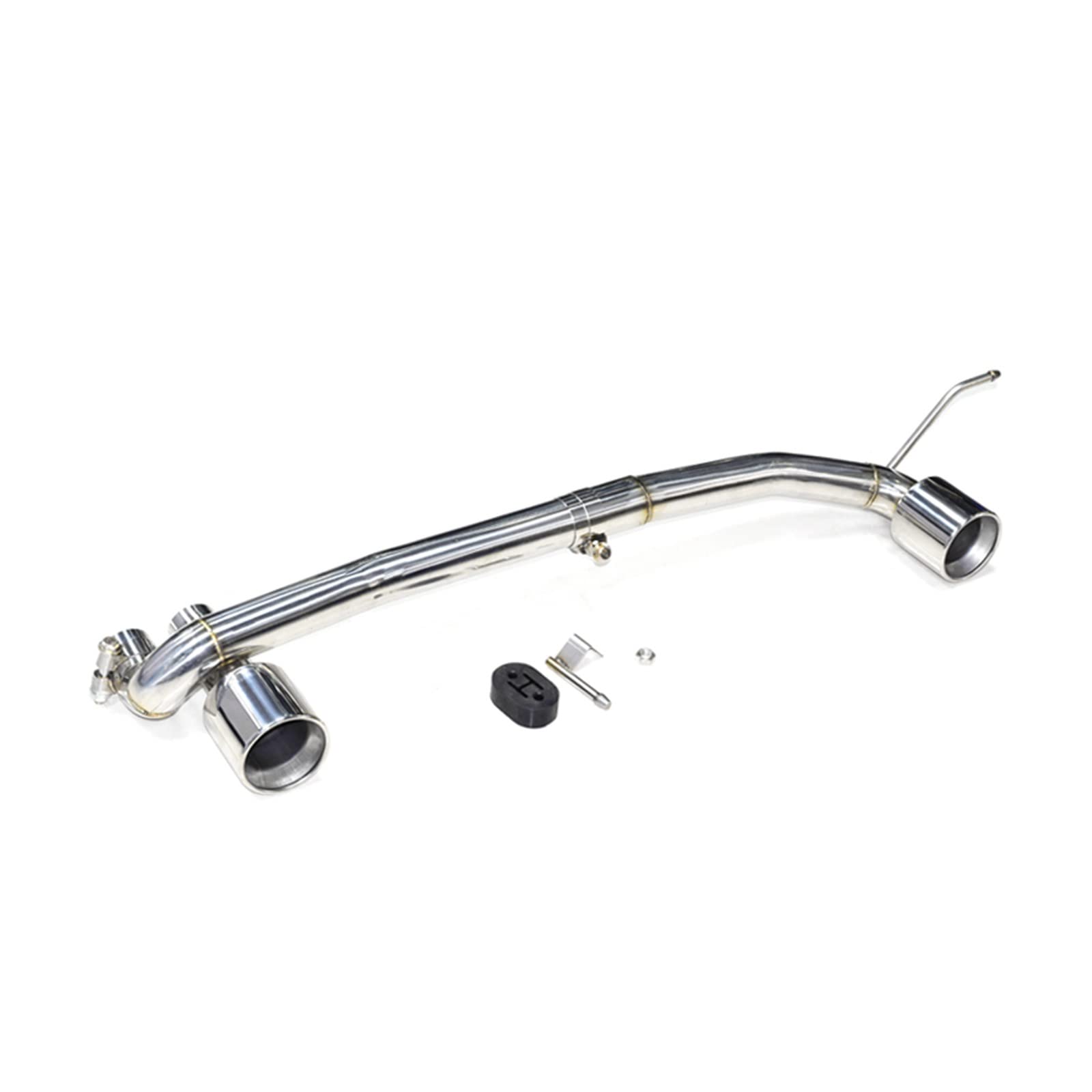 Auspuffblende Für F30 F31 3er 2017-2019 Carbon Fiber Auspuffanlage Düse Endrohr Schalldämpfer Tipps Dual Auto Auspuffspitze Endrohr(Silver 54mm) von CQRBNE