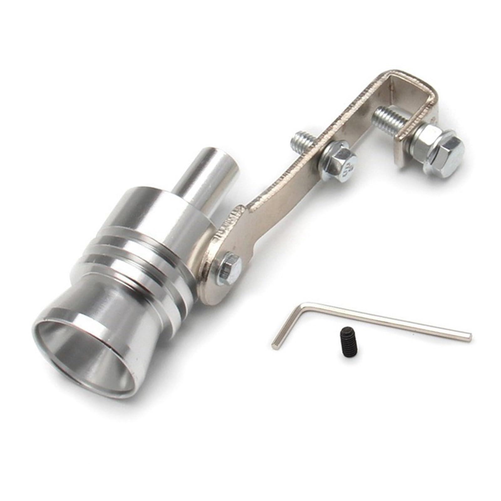 Auspuffblende Für Ford Für Focus MK2 MK3 MK4 Für Fiesta Für Ecosport Für Mondeo Für Fusion Für Kuga Auto Turbo Whistle Schalldämpfer Endrohr(Silver XL) von CQRBNE