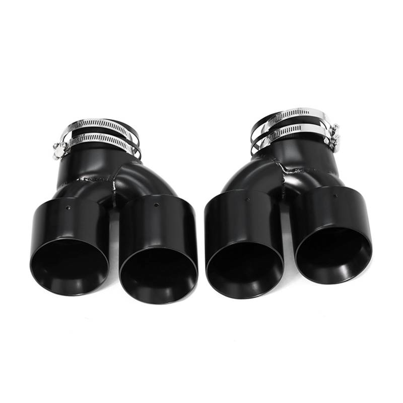 Auspuffblende Für G20 G21 M340i 2019+ Auspuff 304 Edelstahl Schalldämpfer Spitze Düse Quad Auto Carbon Fiber Auspuff Endrohr Endrohr(Black B) von CQRBNE