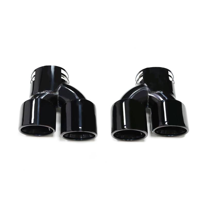 Auspuffblende Für G42 M240i 2020 2021 2022 2023 Clamp Dual Schalldämpfer Spitze Endrohr Düse Auto Quad Auspuff Spitze Endrohr(Black A) von CQRBNE