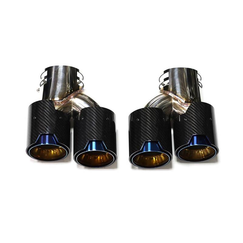 Auspuffblende Für G42 M240i 2020 2021 2022 2023 Clamp Dual Schalldämpfer Spitze Endrohr Düse Auto Quad Auspuff Spitze Endrohr(C F D) von CQRBNE