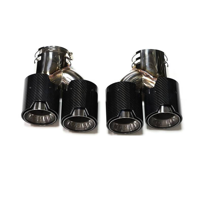 Auspuffblende Für G42 M240i 2020 2021 2022 2023 Clamp Dual Schalldämpfer Spitze Endrohr Düse Auto Quad Auspuff Spitze Endrohr(C F E) von CQRBNE