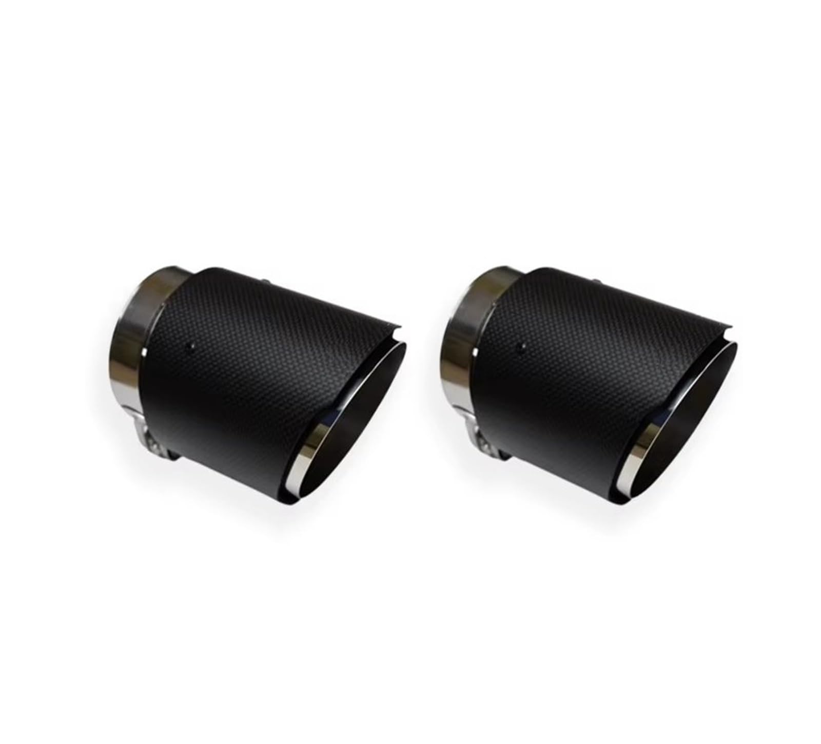 Auspuffblende Für Jaguar Für XEL Für XFL XE 2015 2016-2023 Carbonfaser + Edelstahl-Auspuffrohr Schalldämpfer Endrohr Endrohr(2piece) von CQRBNE