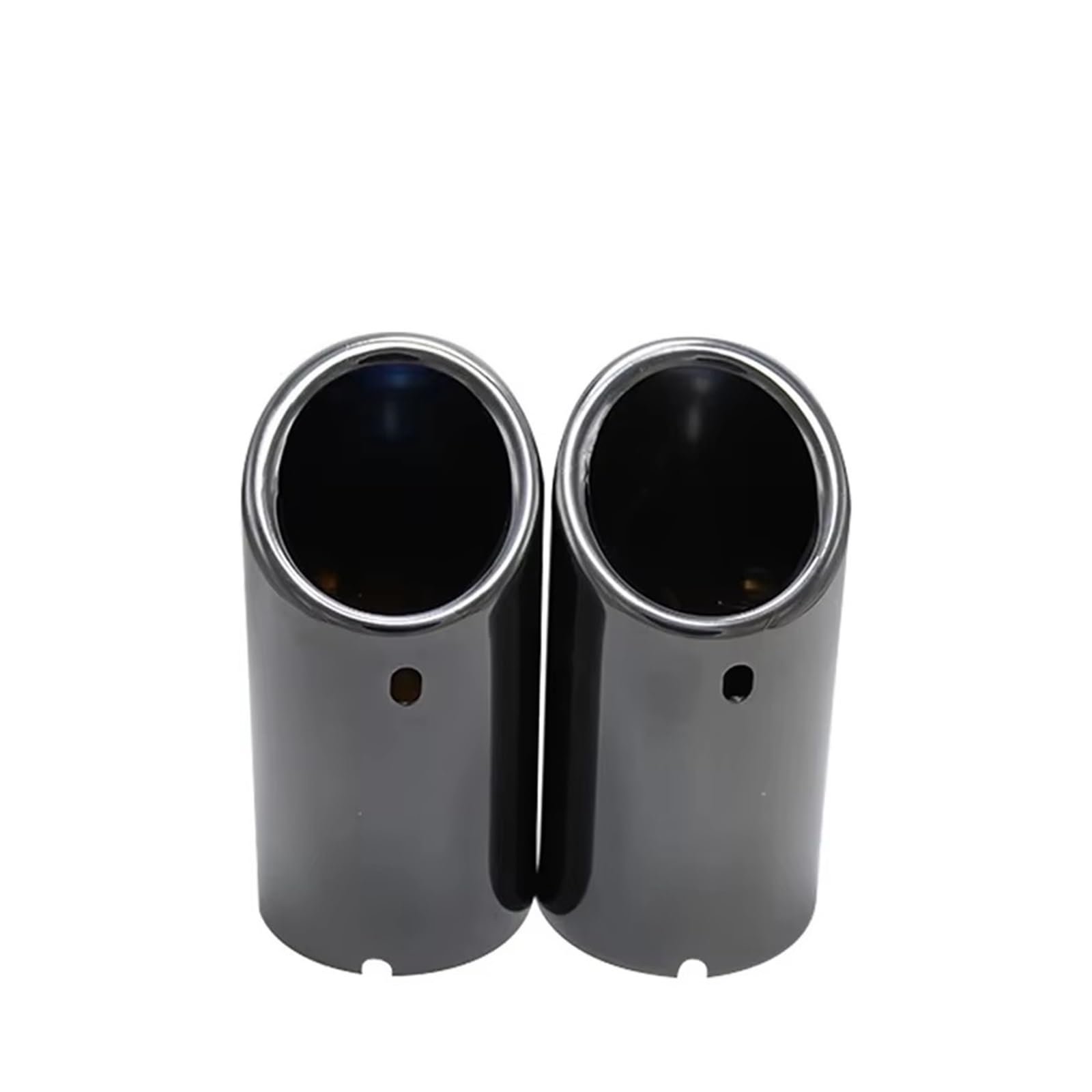 Auspuffblende Für Jetta MK6 1.4T 2012-2015 2-teiliges 2,8-Zoll-Einlass-Auto-Auto-Auspuff-Schalldämpfer-Tipp-Rohrverkleidung Hinten Schwanz Throat Endrohr(2piece Black) von CQRBNE