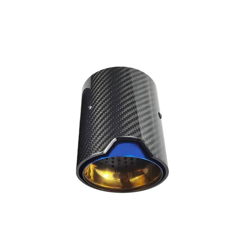 Auspuffblende Für M2 F87 M3 F80 M4 Auspuff Modifiziert Geeignete Autos Carbon Fiber Endschalldämpfer Verbrannte Rohrspitzen Einlass 70Mm 1 Stück Endrohr(Carbon blue) von CQRBNE