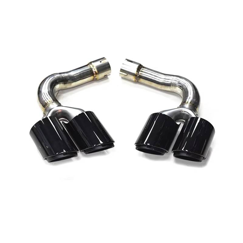 Auspuffblende Für Q7 2016 2017 2018 Bis SQ7 Vier Spitzen Schwarze Düse Schalldämpfer Spitze Endrohr 1 Paar Auspuffspitze Endrohr(2.0T Petrol Black) von CQRBNE
