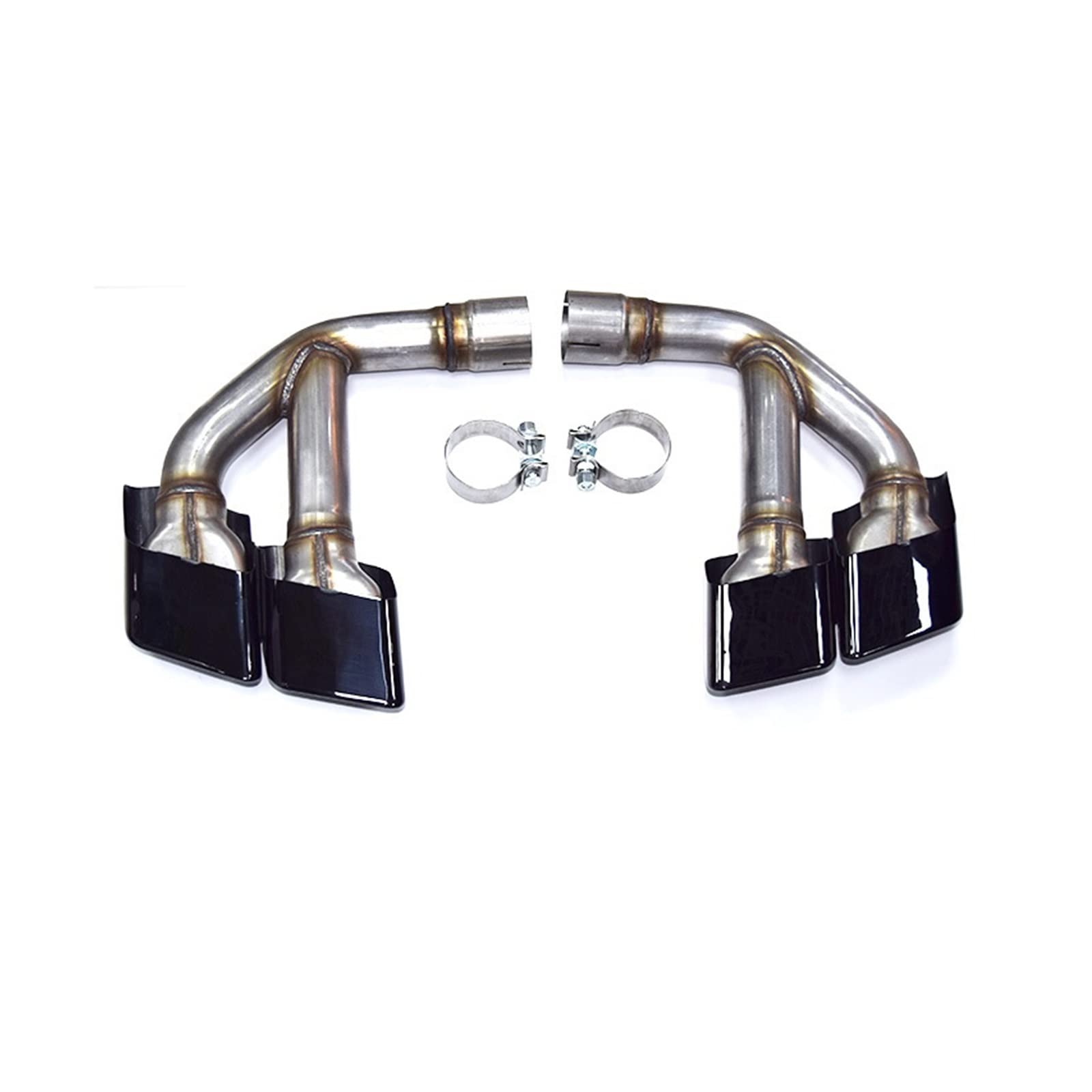 Auspuffblende Für Q7 4M 2.0t 3.0t SQ7 2015-2019 Design Quad Square Tips Auspuffanlage Düsenschalldämpfer Spitze 304 Edelstahl Endrohr(2.0t Petrol black) von CQRBNE