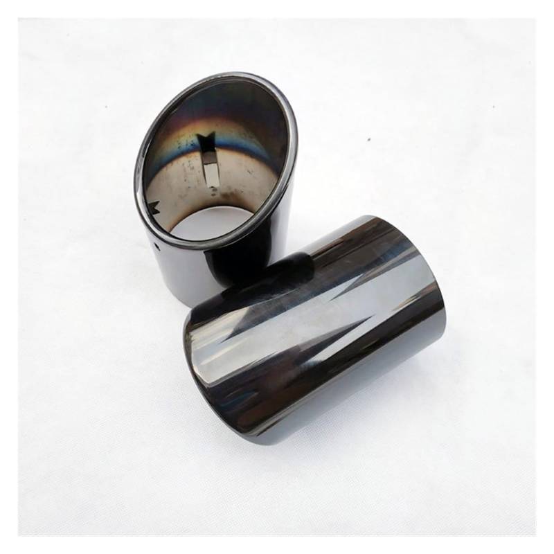 Auspuffblende Für Q7 4l 2006 2007 2008 2009 2010 2011 2013 2 Stück Schalldämpfer Auspuffrohr Endrohr(Schwarz) von CQRBNE