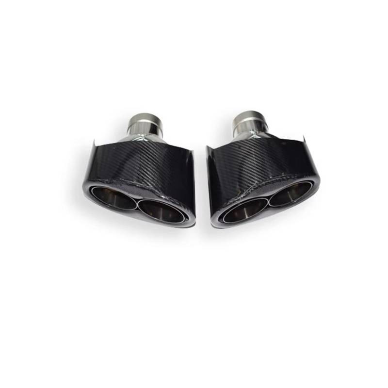 Auspuffblende Für RS4 RS5 RS6 RS7 Endrohr Tipe Throat 1 Paar Edelstahl Carbon Fiber Auspuff Schalldämpfer Rohr Endrohr(Lavender) von CQRBNE