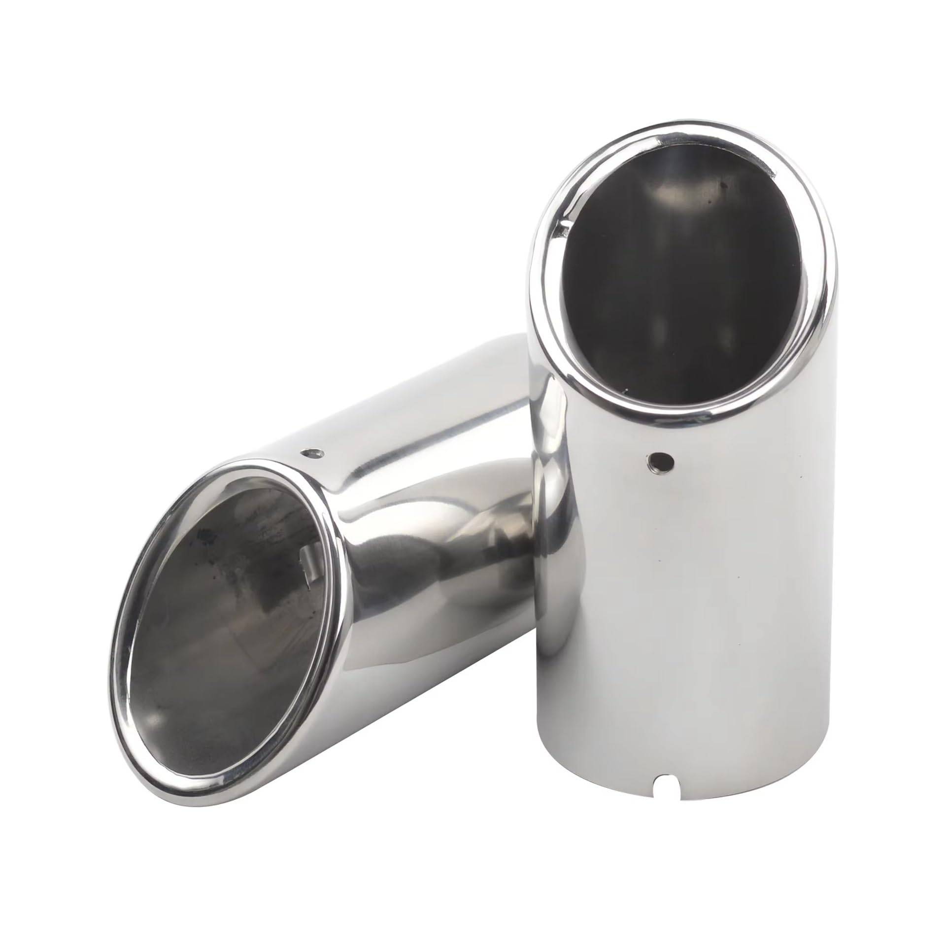 Auspuffblende Für Sagitar Für Lavida Für Bora Für Golf Für Tiguan Endrohr Edelstahl Auspuff Schalldämpfer Spitze Düse Endrohr(Slanted silver) von CQRBNE