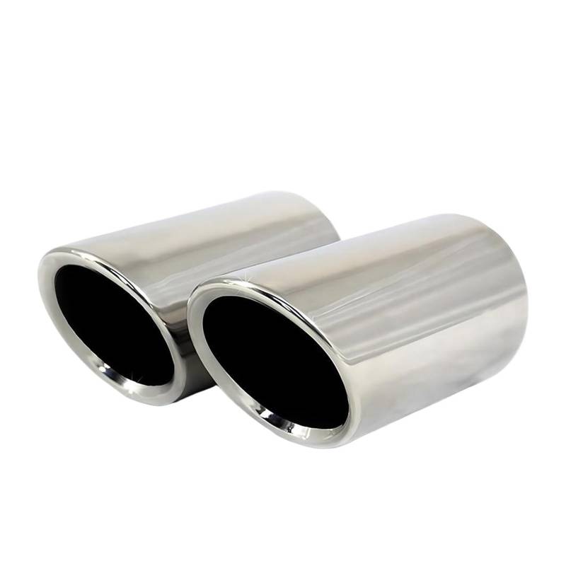 Auspuffblende Für Scirocco 1.4T 2009 2010 2011 2012 2013 2014 2015 70mm Auto Auspuff Schalldämpfer Spitze Rohr Abdeckung Endrohr(2pieces Silver) von CQRBNE