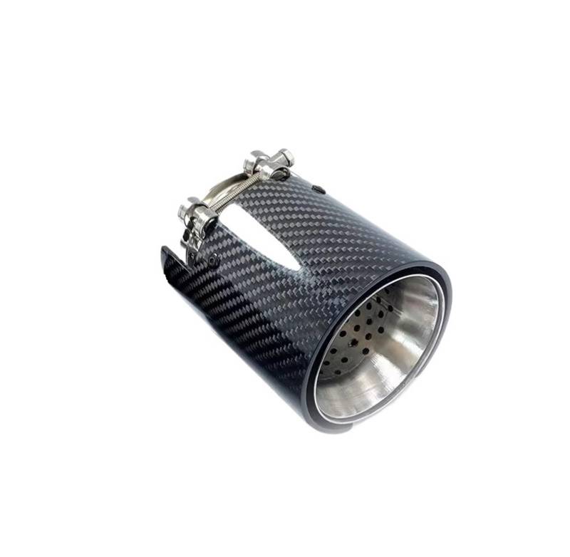 Auspuffblende Für Serie 1 2 3 4 5 Serie Rohrdüsenspitzen 1 Stück Carbonfaser-Auspuffspitze Schalldämpferspitze Aus Edelstahl Endrohr(ID 51mm-OD 93mm) von CQRBNE