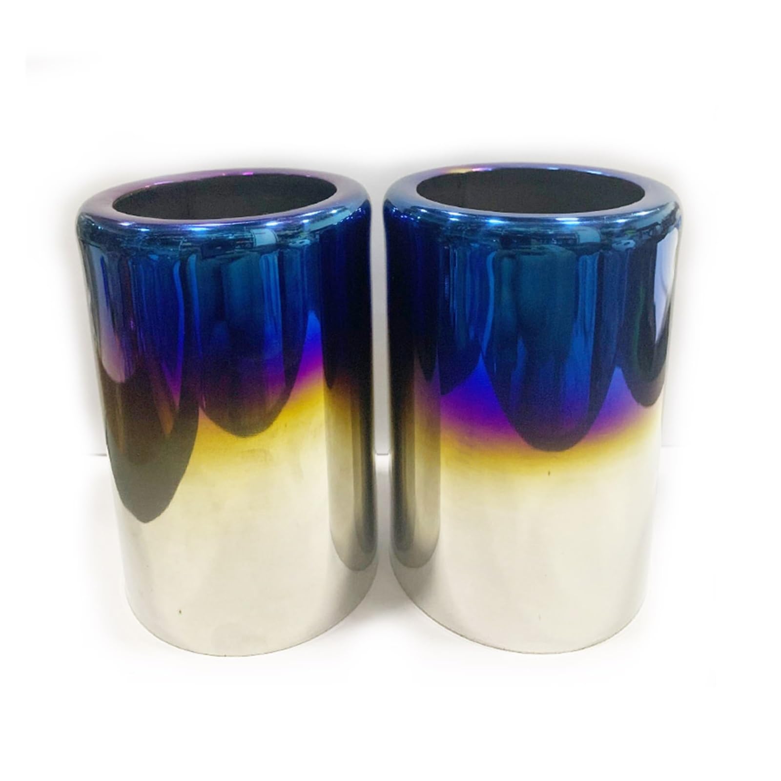 Auspuffblende Für Serie 3 E30 E36 E46 E90 E91 E92 E93 F30 F31 F34 2 Stück Auto Auspuff Hinten Schalldämpfer Schwanz Spitze Ende Rohr Abdeckung Endrohr(Flat Blue) von CQRBNE