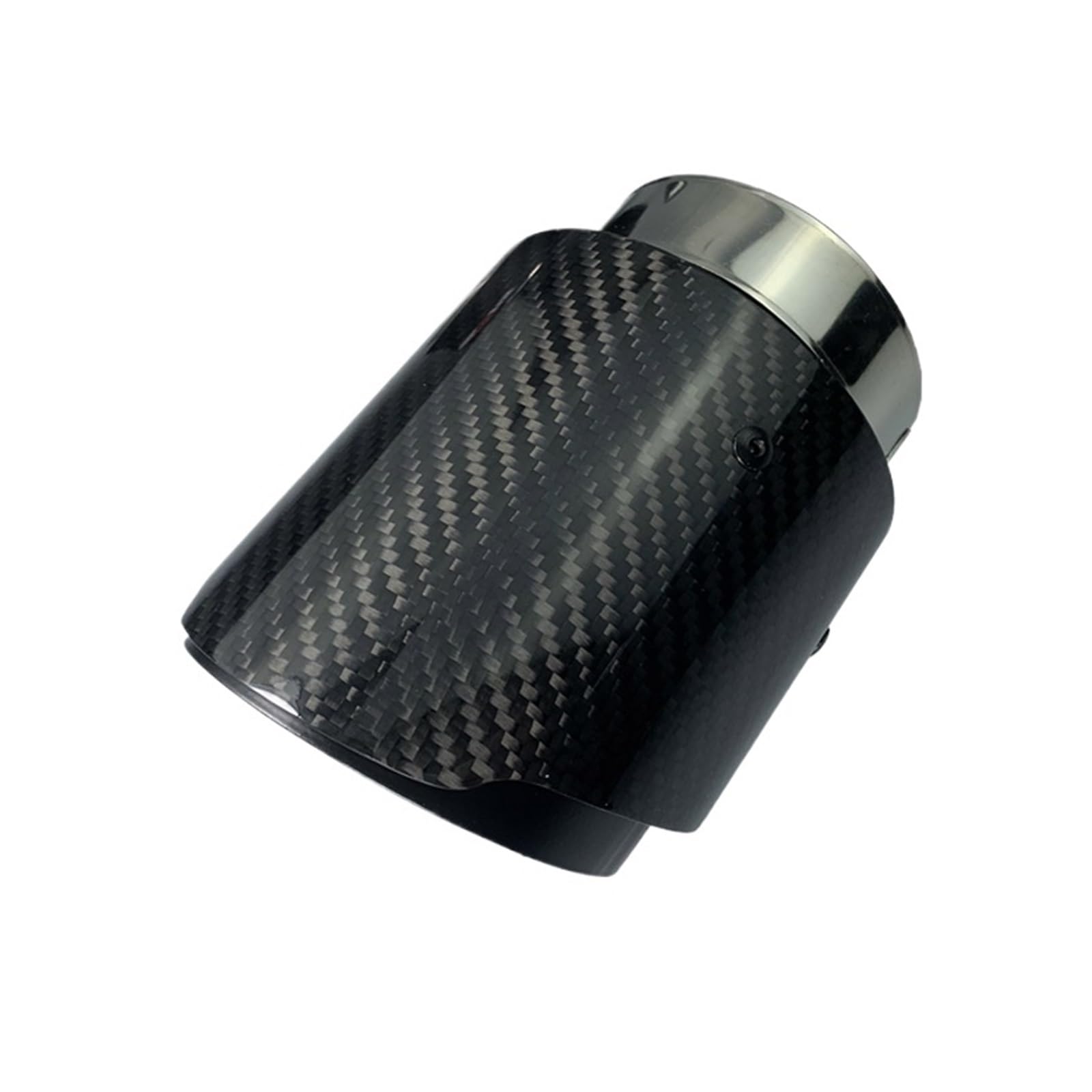 Auspuffblende Für X5 F15 E70 X6 F16 Auspuffblende Schalldämpfer Rohr Matt Carbon Fiber 86mm Einlass 1 Stück Endrohr(Glossy black) von CQRBNE