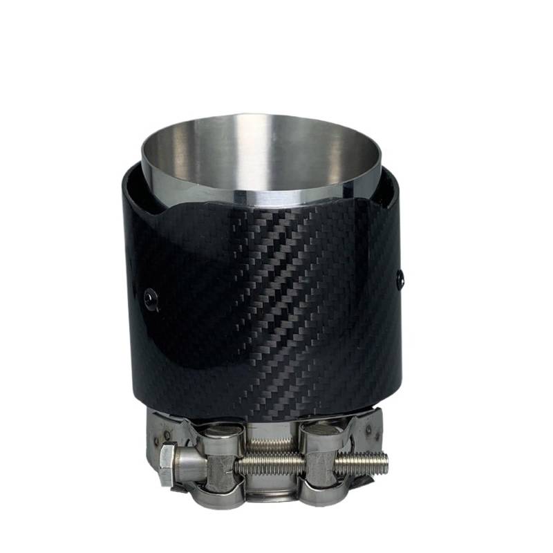Auspuffblende Für X5 F15 E70 X6 F16 Auspuffblende Schalldämpfer Rohr Matt Carbon Fiber 86mm Einlass 1 Stück Endrohr(Matte silver) von CQRBNE