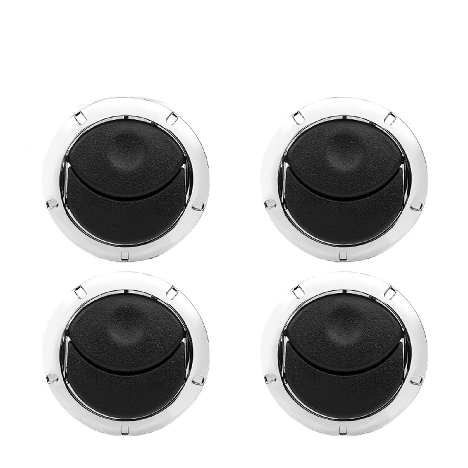 CQRBNE AC Lüftungsgitter Für Vauxhall Für Opel Für Movano B 2010-On 8200464605 1/2/4-teilige Auto-Klimaanlagen-Entlüftungsgitterabdeckung 8200212480 Auto Lüftungsgitter(4pieces Sliver) von CQRBNE