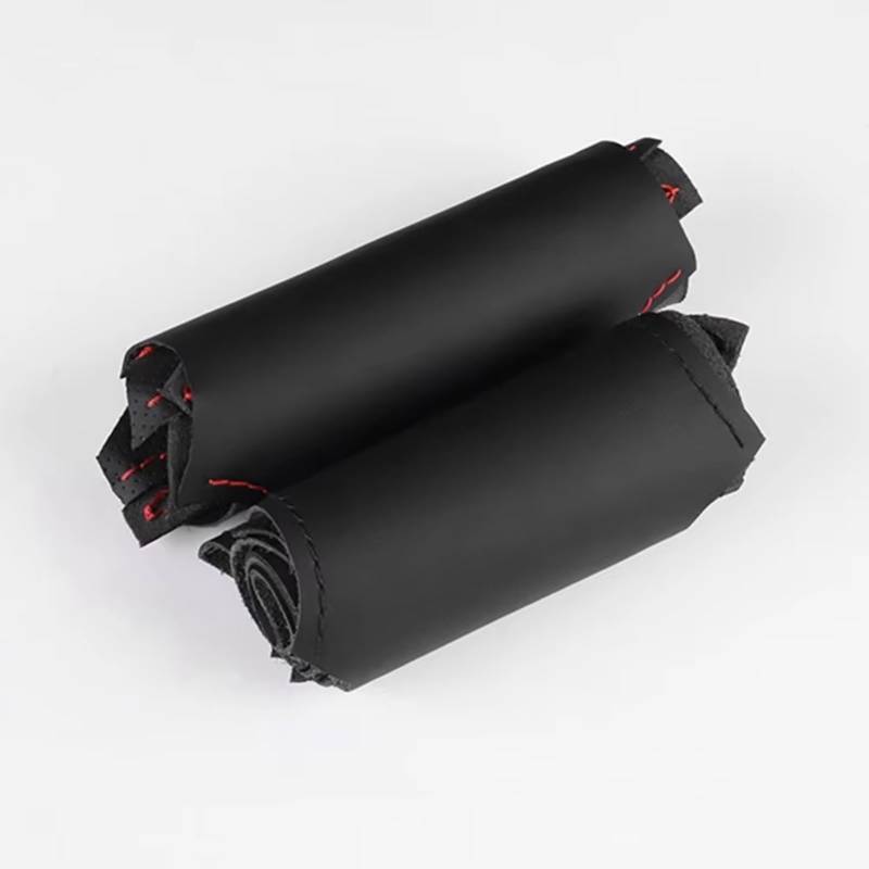 Lenkradhüllen Für Megane 2 2003-2008 Für Kangoo 2008 Für Scenic 2 2003-2009 Handgenähte Autolenkradabdeckung Aus Schwarzem Kunstleder Lenkradbezüge(Red Thread) von CQRBNE