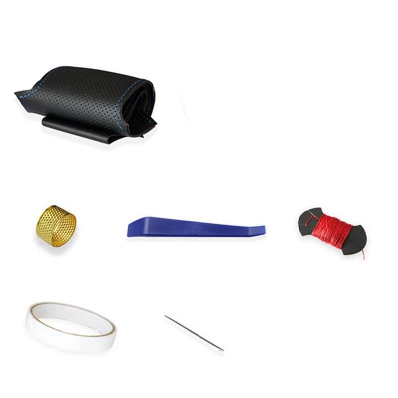 Lenkradhüllen Für Mini R56 R57 Fließheck Cabrio Coupé Roadster 3-Speichen-Autolenkrad Lederbezug Lenkradbezüge(Black Thread) von CQRBNE