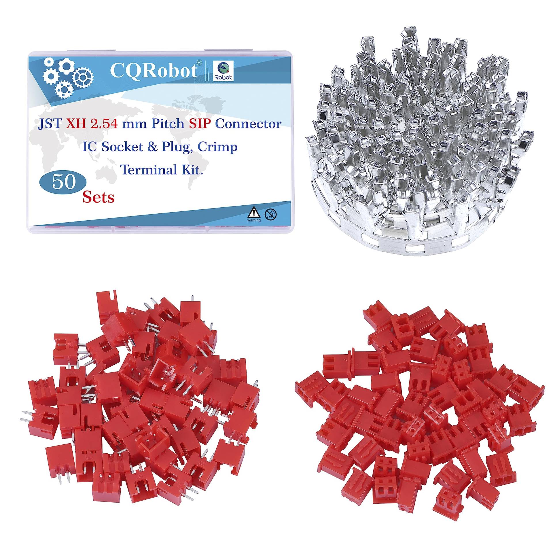 CQRobot JST Rot XH 2,54 mm Tonhöhe 2-Polige Elektronischer Steckverbinder IC Männlich Stecker, Weiblich Buchsengehäuse und T-Crimp-Klemme. 50 Sätze / 200 Teile Kabel-Platine-Adapterkabelbaugruppe. CQRobot JST Rot XH 2,54 mm Tonhöhe 2-Polige Elektronischer Steckverbinder IC Männlich Stecker, Weiblich Buchsengehäuse und T-Crimp-Klemme. 50 Sätze / 200 Teile Kabel-Platine-Adapterkabelbaugruppe. von CQRobot