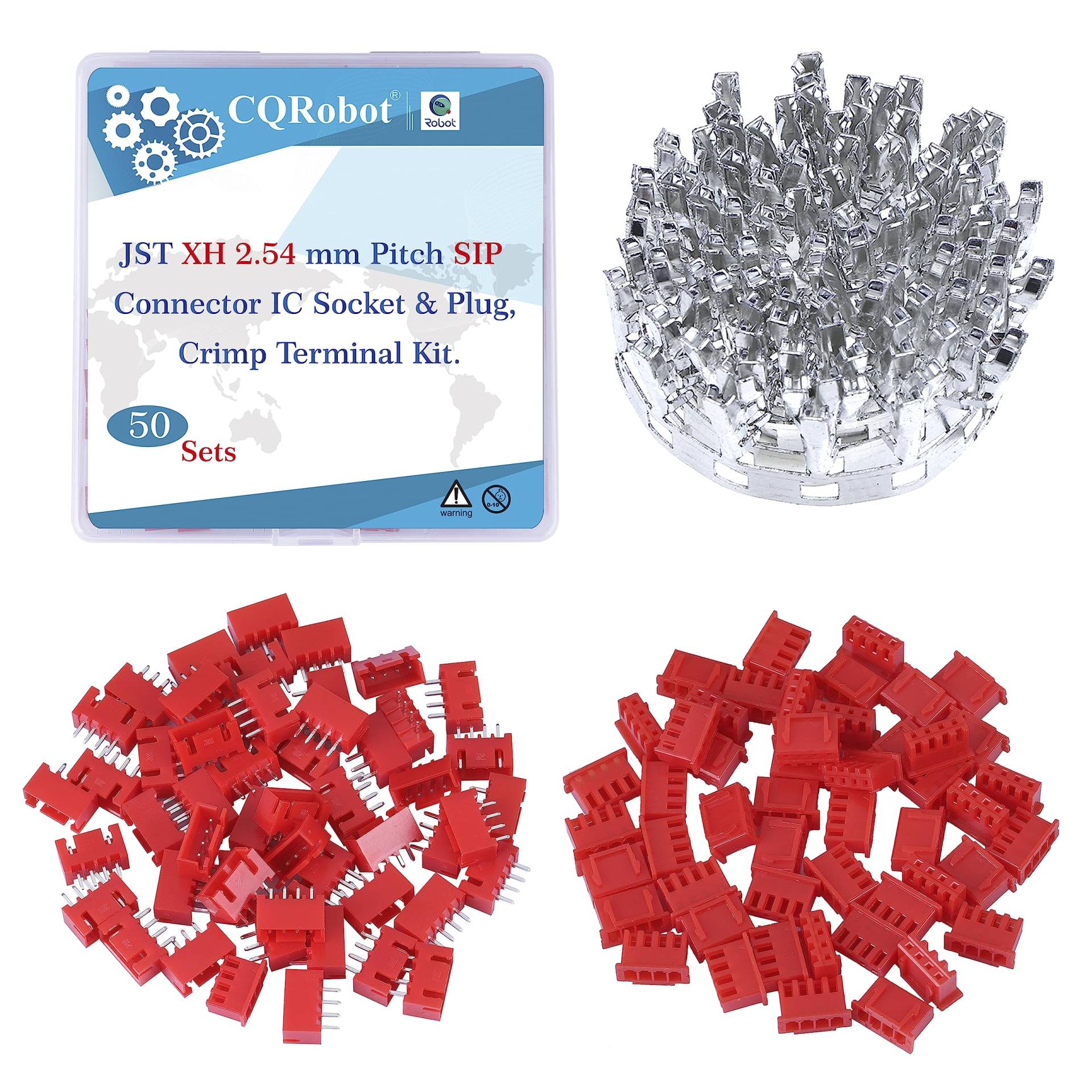 CQRobot JST Rot XH 2,54 mm Tonhöhe 4-Polige Elektronischer Steckverbinder IC Männlich Stecker, Weiblich Buchsengehäuse und T-Crimp-Klemme. 50 Sätze / 300 Teile Kabel-Platine-Adapterkabelbaugruppe. CQRobot JST Rot XH 2,54 mm Tonhöhe 4-Polige Elektronischer Steckverbinder IC Männlich Stecker, Weiblich Buchsengehäuse und T-Crimp-Klemme. 50 Sätze / 300 Teile Kabel-Platine-Adapterkabelbaugruppe. von CQRobot