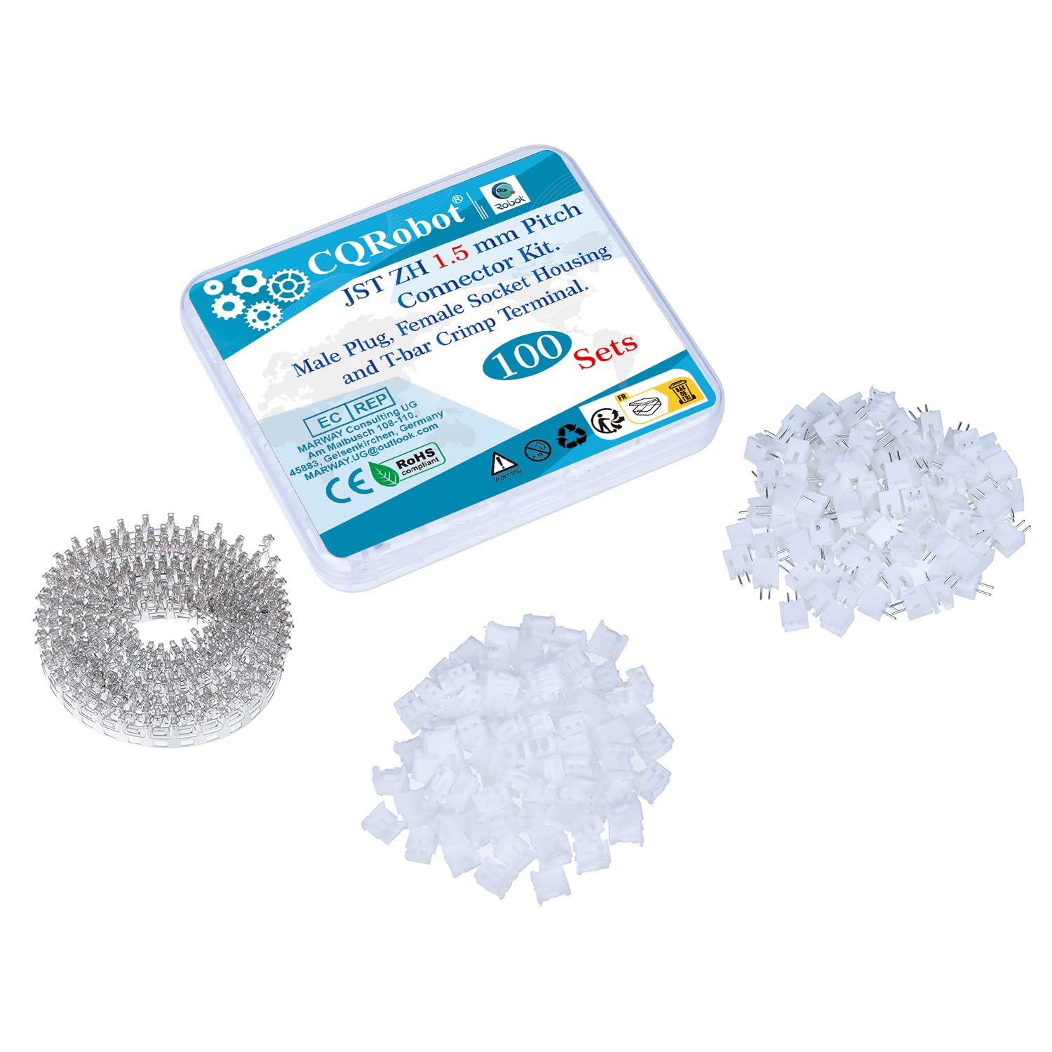 CQRobot JST ZH 1,5 mm Tonhöhe 2-Polige Elektronischer Steckverbinder IC Männlich Stecker, Weiblich Buchsengehäuse und T-Crimp-Klemme. 100 Sätze / 400 Teile Kabel-Platine-Adapterkabelbaugruppe. CQRobot JST ZH 1,5 mm Tonhöhe 2-Polige Elektronischer Steckverbinder IC Männlich Stecker, Weiblich Buchsengehäuse und T-Crimp-Klemme. 100 Sätze / 400 Teile Kabel-Platine-Adapterkabelbaugruppe. von CQRobot