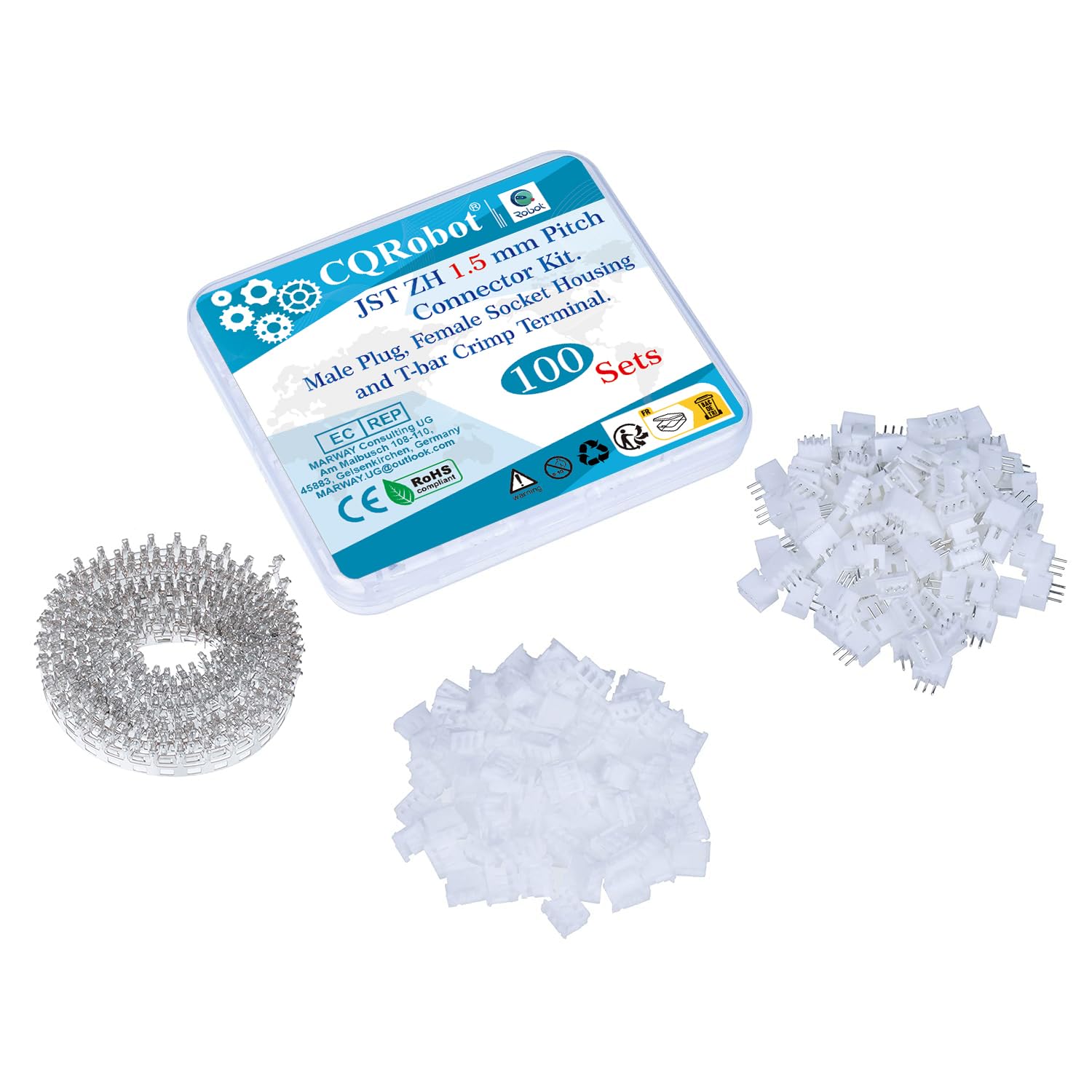CQRobot JST ZH 1,5 mm Tonhöhe 3-Polige Elektronischer Steckverbinder IC Männlich Stecker, Weiblich Buchsengehäuse und T-Crimp-Klemme. 100 Sätze / 500 Teile Kabel-Platine-Adapterkabelbaugruppe. CQRobot JST ZH 1,5 mm Tonhöhe 3-Polige Elektronischer Steckverbinder IC Männlich Stecker, Weiblich Buchsengehäuse und T-Crimp-Klemme. 100 Sätze / 500 Teile Kabel-Platine-Adapterkabelbaugruppe. von CQRobot