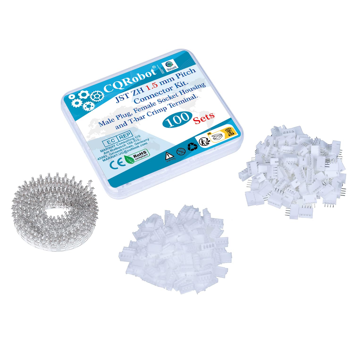 CQRobot JST ZH 1,5 mm Tonhöhe 4-Polige Elektronischer Steckverbinder IC Männlich Stecker, Weiblich Buchsengehäuse und T-Crimp-Klemme. 100 Sätze / 600 Teile Kabel-Platine-Adapterkabelbaugruppe. CQRobot JST ZH 1,5 mm Tonhöhe 4-Polige Elektronischer Steckverbinder IC Männlich Stecker, Weiblich Buchsengehäuse und T-Crimp-Klemme. 100 Sätze / 600 Teile Kabel-Platine-Adapterkabelbaugruppe. von CQRobot
