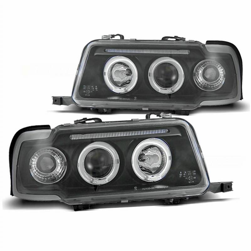 Angel Eyes Scheinwerfer Set in schwarz für AUDI 80 B4 09.1991-04.1996 von Tuning-Tec